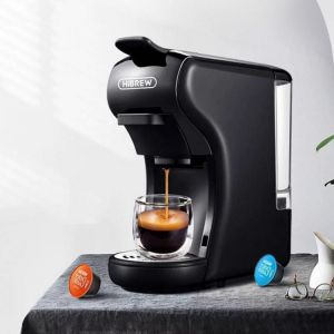 HiBREW H1A 3-in-1-Expresso-Kaffeemaschine, kompatibel mit Dolce Gusto, gemahlenem Kaffee, 220 V–240 V, 1450 W, schnelles Auf