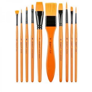 ג'ורג'יונה 10 יחידות סט מברשת ציור Nylon עט צבעי מים שיער עגול מברשת עצה